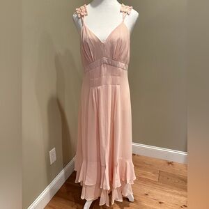 Nanette Lepore Bellini Fizz Bella Donna Elegant Pink Sleeveless Dress Sz 8